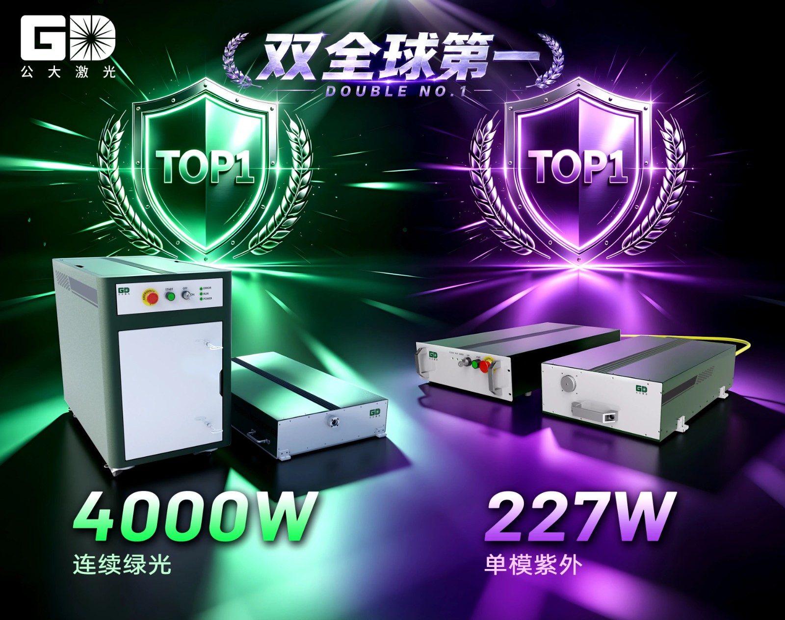 公大激光4000W绿光激光器-227W紫外激光器-2 公大激光4000W绿光激光器-227W紫外激光器-2